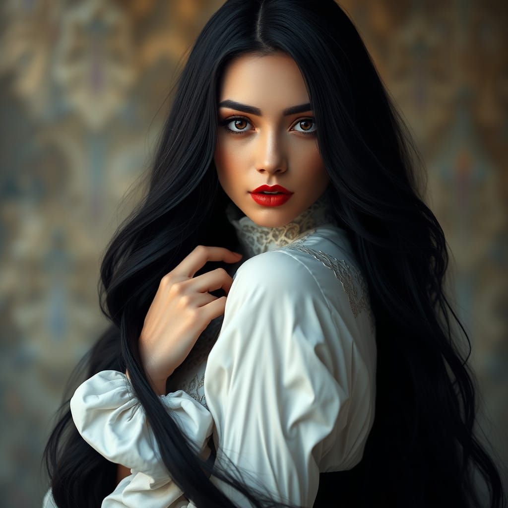 Enigmatic Portrait in Rayonist Style