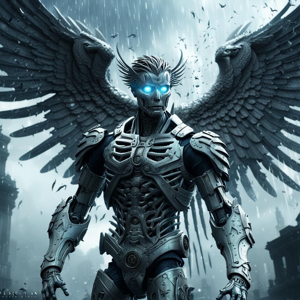 Clockwork Angel's Last Stand: Animated 8K Render