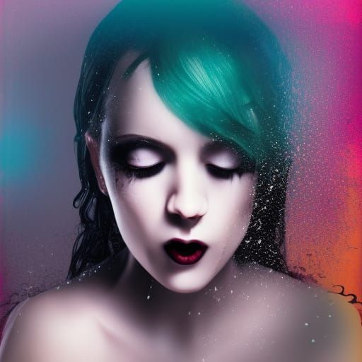 Beautiful gothic woman