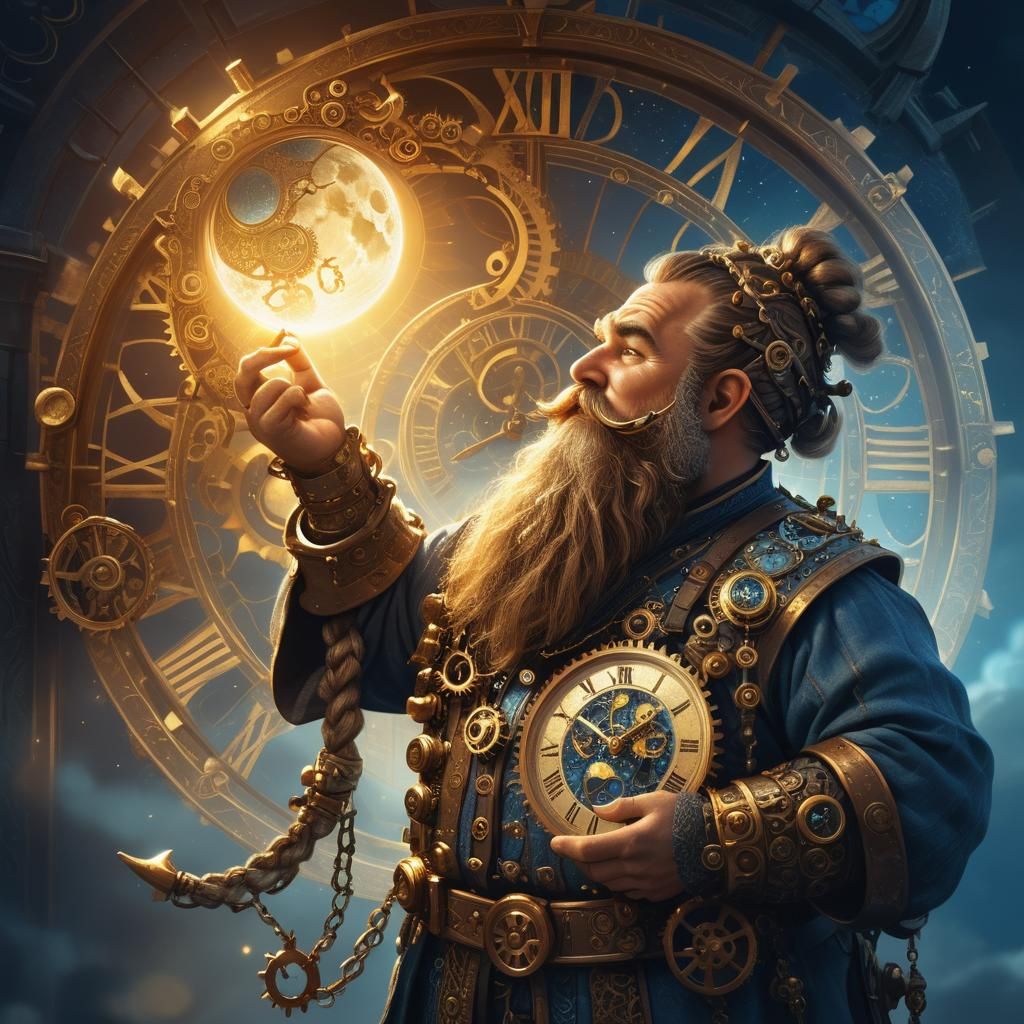 Steampunk Dwarf: Keeper of Sun and Moon