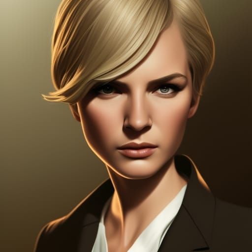 1920s Determined Woman in Newspaper Office