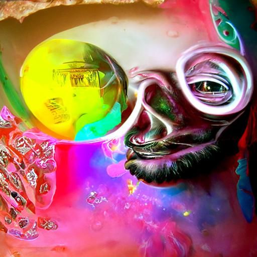 Holographic Astral Illustration of Jschlatt in Cosmic Art