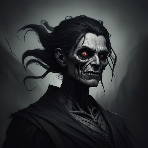 Dark Surrealism: Twisted Smile in Oil Painting Style