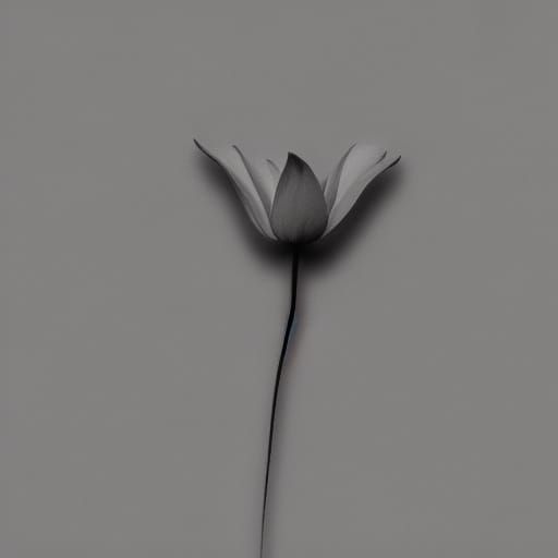 minimal line art flower