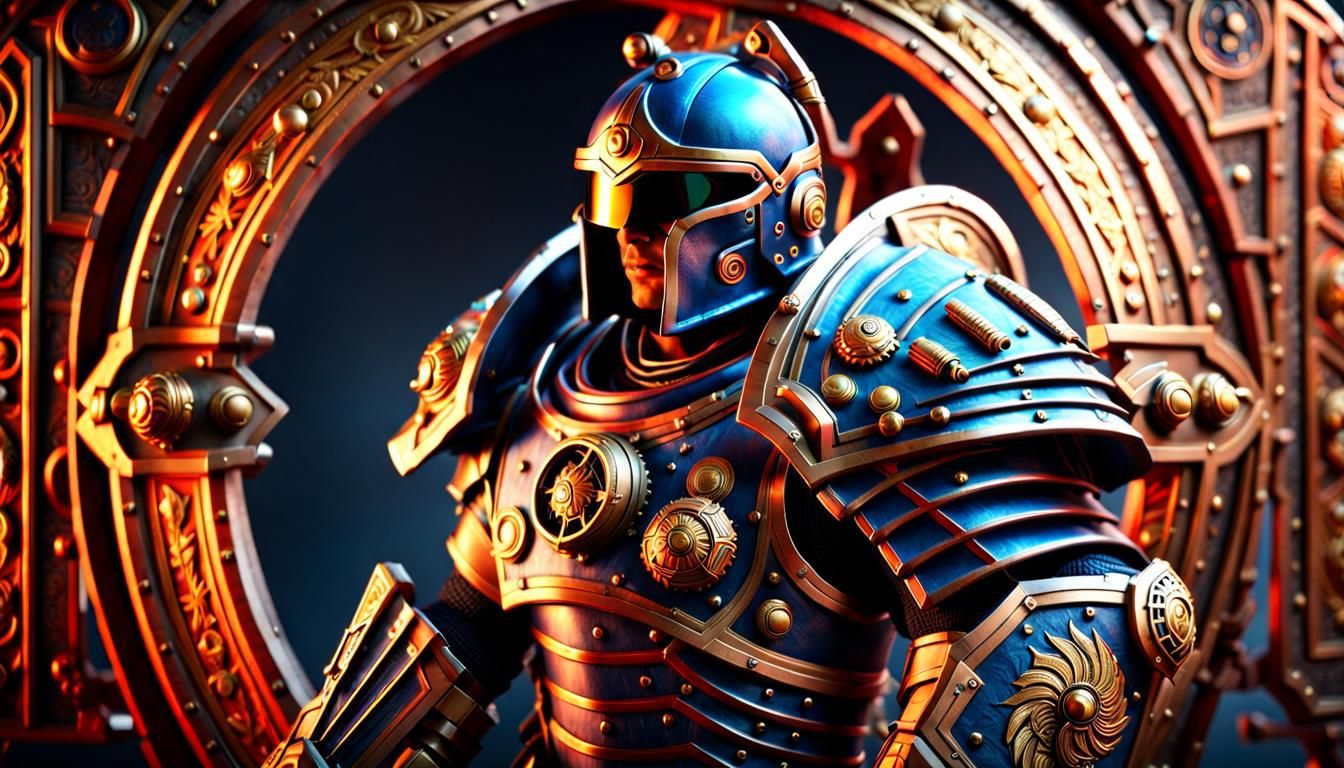 Futuristic Roman Centurion Space Marine in Armor