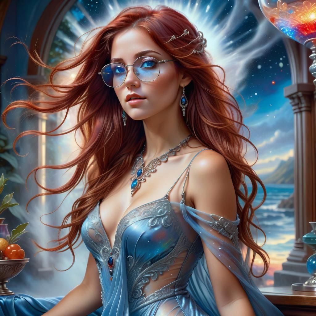 Ethereal Women in Silk, Hyperdetailed Fantasy Art
