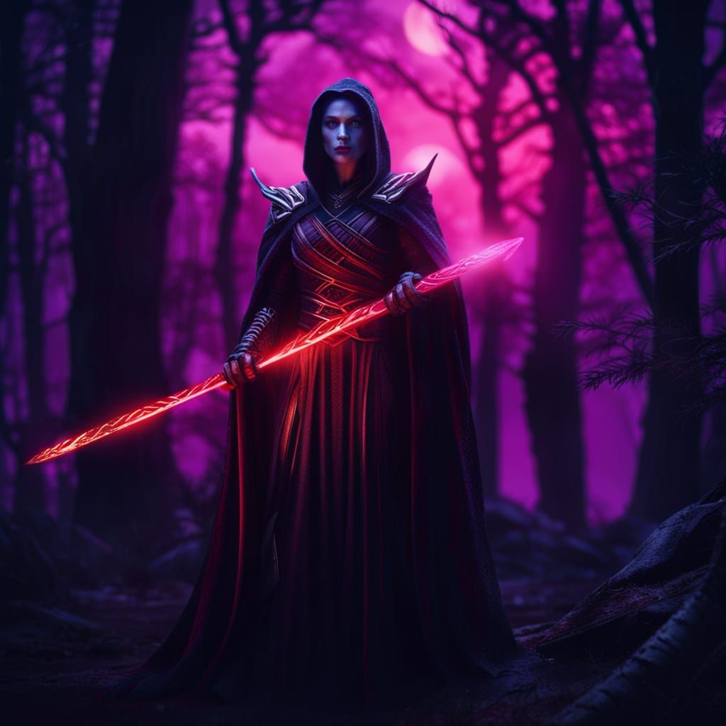 Ancient Sith Lord on Twisted Planet, Dark Fantasy Art