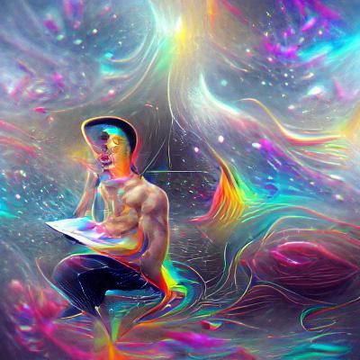 Holographic Cosmic Illustration in Astral Mixed Media