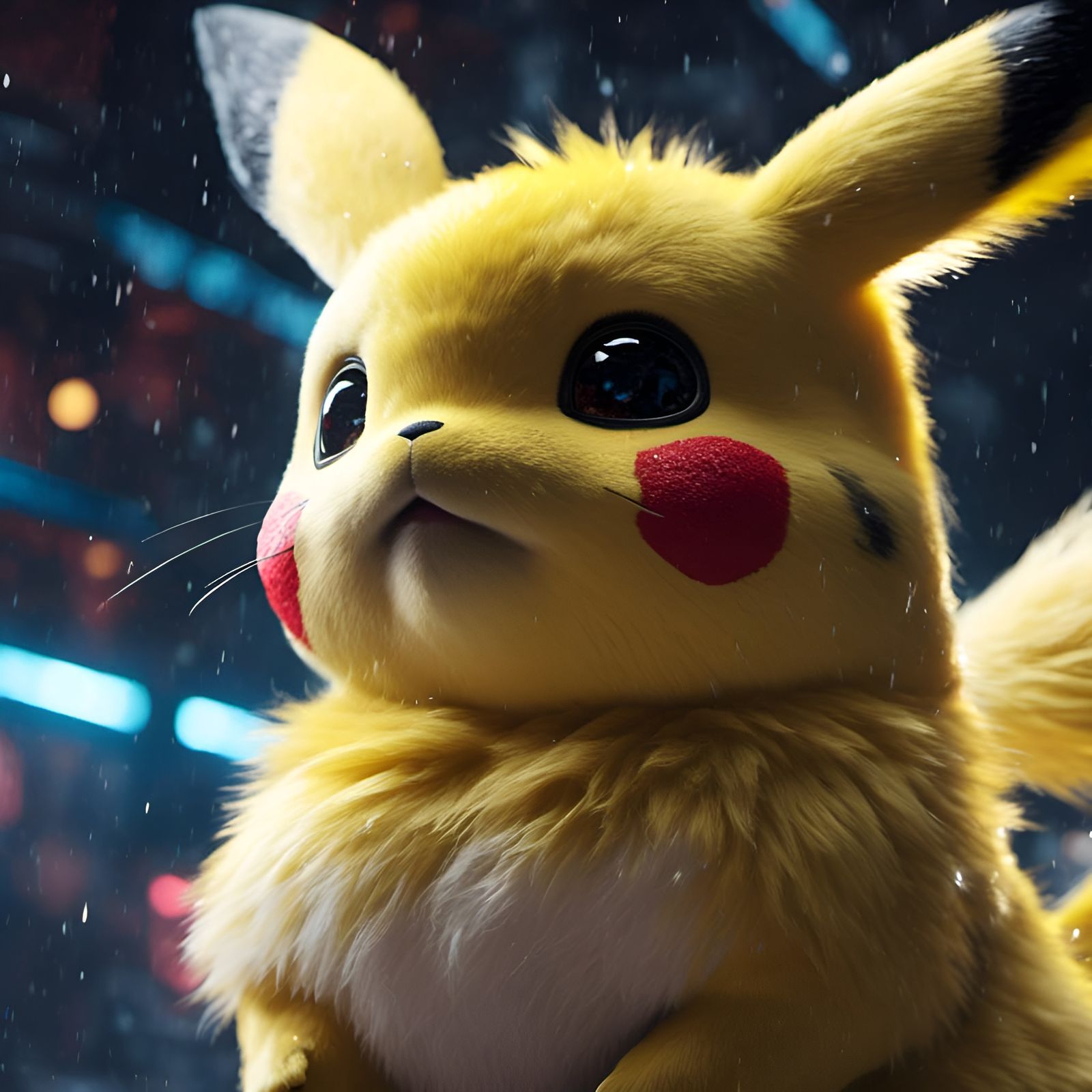 Photorealistic Pikachu Portrait