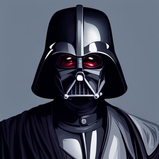 Darth Vader Portrait in Hyperdetailed Style