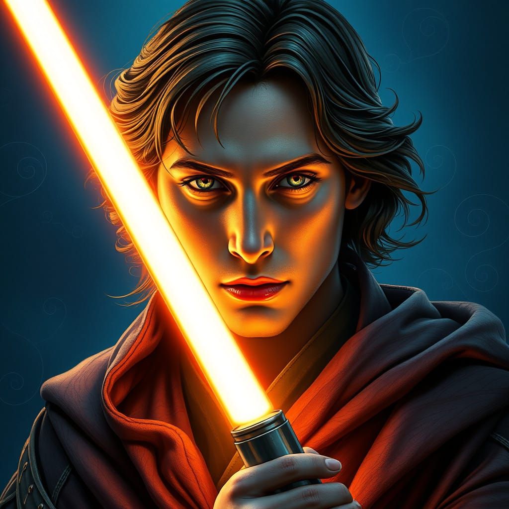 Ethereal Jedi in Art Nouveau Style