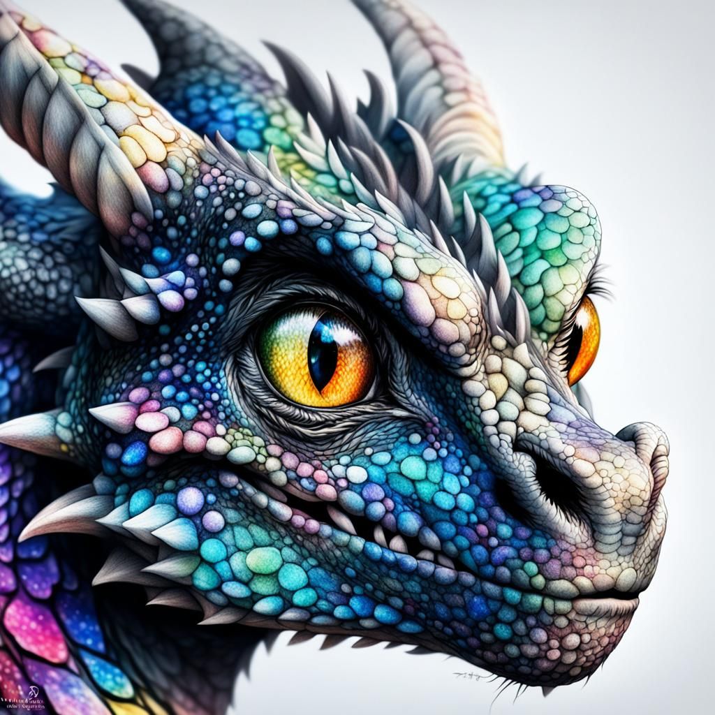 Worried Dragon Profile in Anime Style