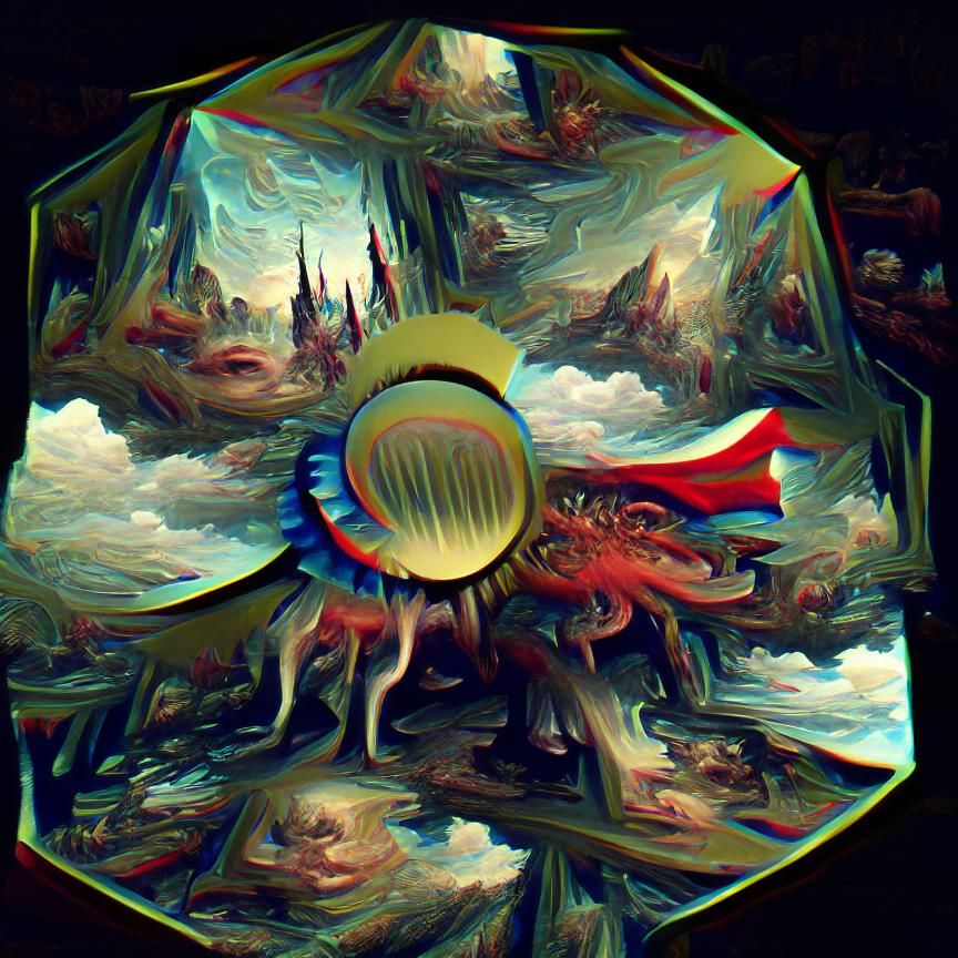 Epic Sci-Fi Cloudscape in the Style of Masters