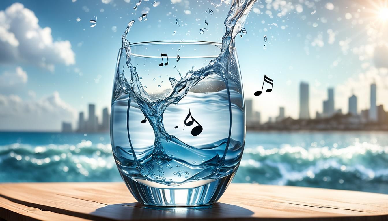 Vibrating Water Glass Creates Sound Waves