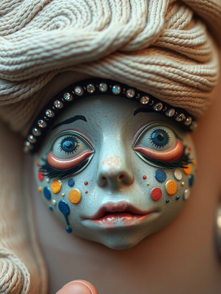 Steampunk Plush Toy with Googly Eyes