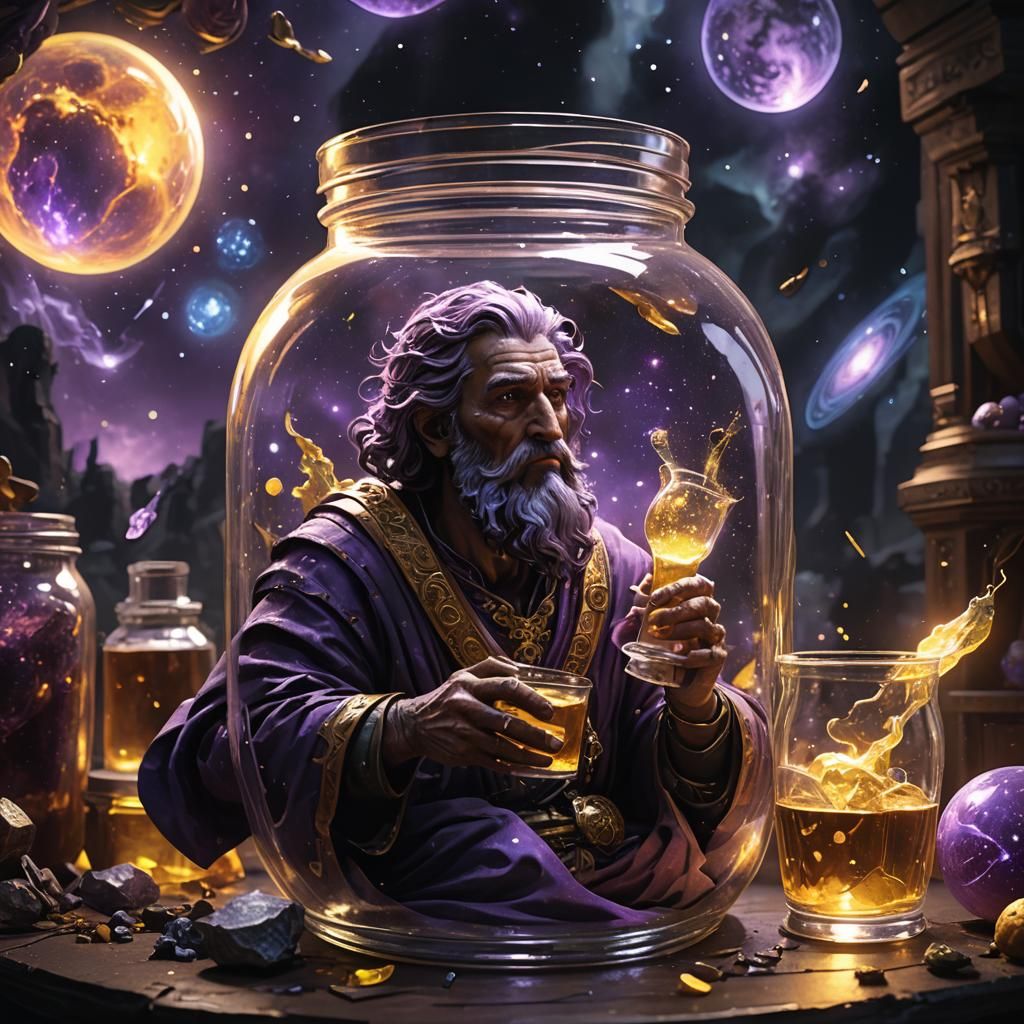 God Drinks Universe: Dark Fantasy Concept Art