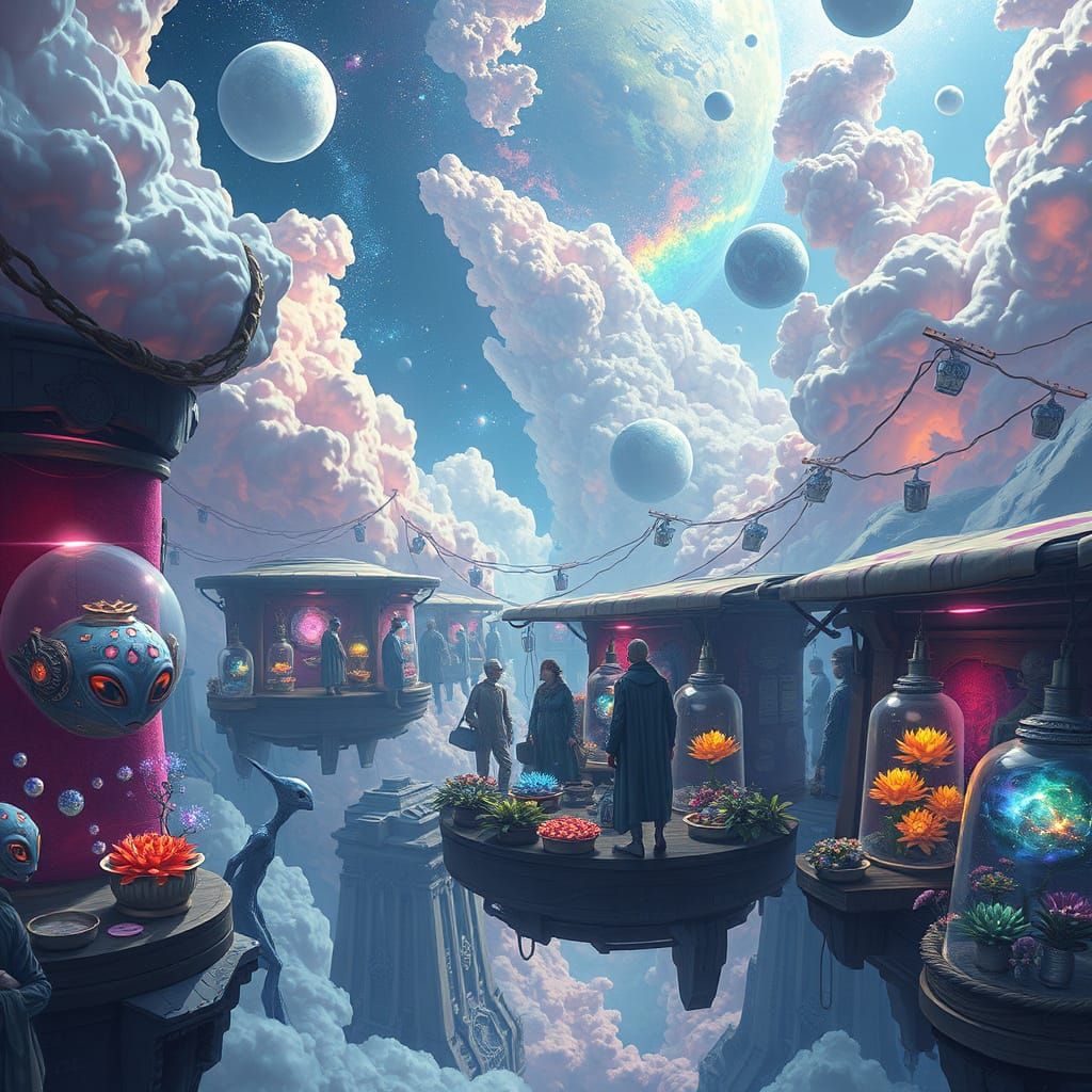 Cosmic Bazaar: Intergalactic Trade in Zero-Gravity