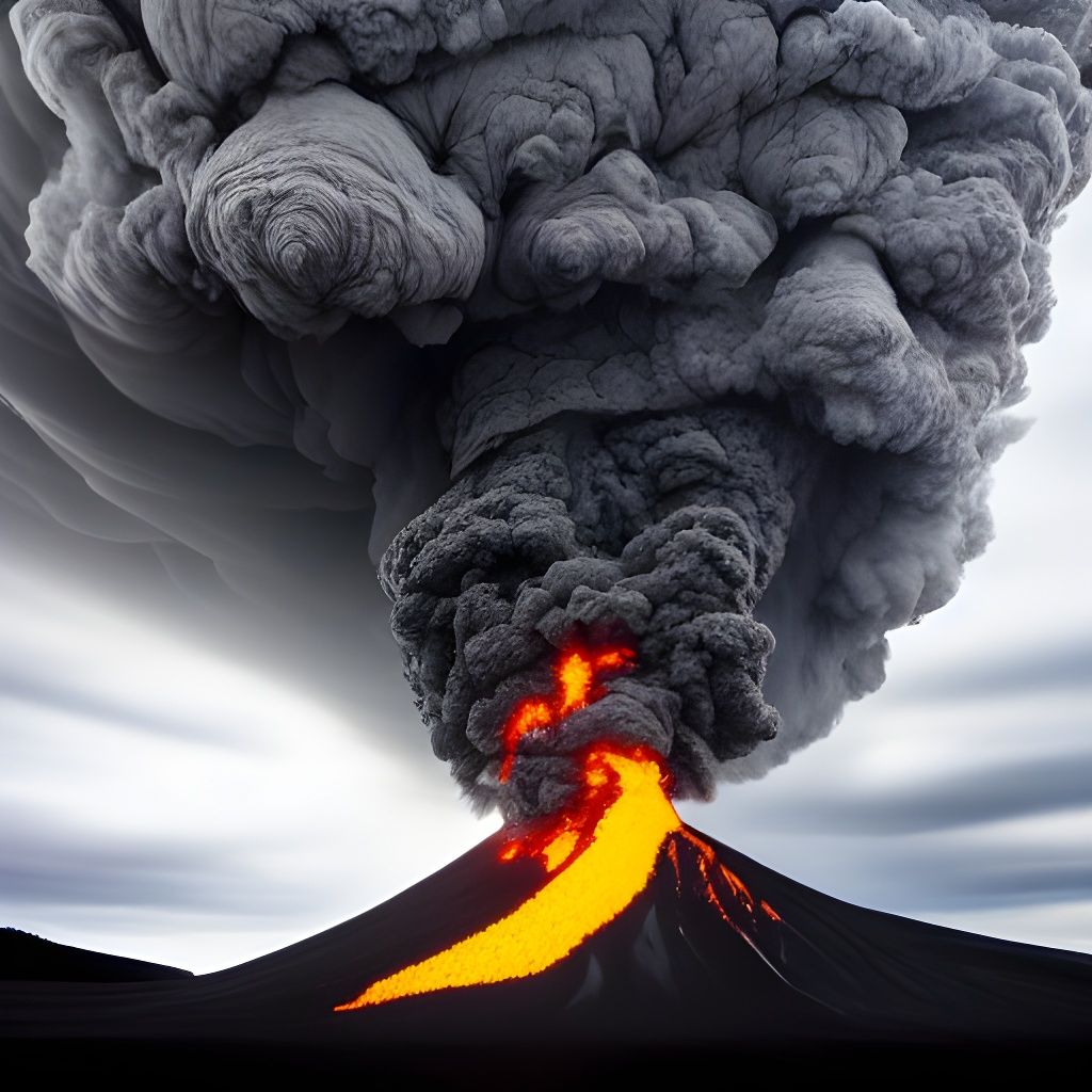 Volcanic Eruption During Giant Storm