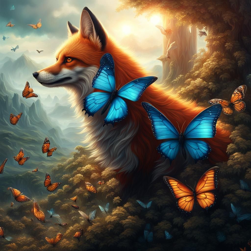 Butterfly Fox: Epic Digital Matte Painting