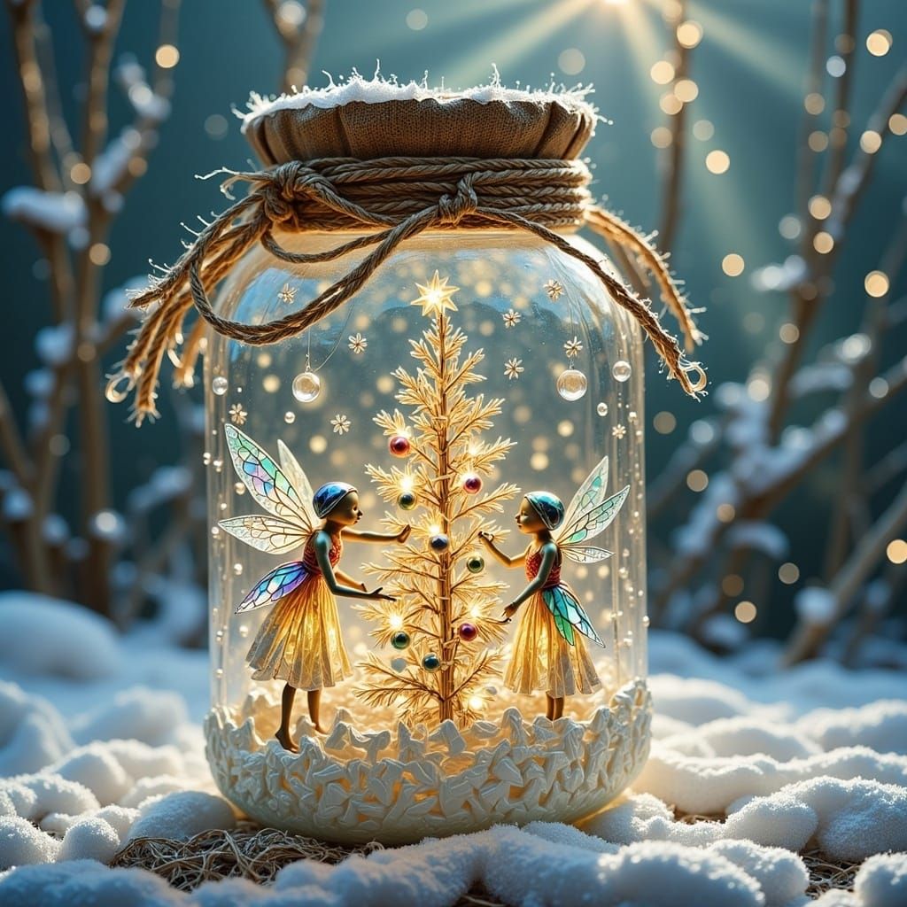 Delicate Sunbeam Illuminates Jam Jar Scene with Whimsical Sn...