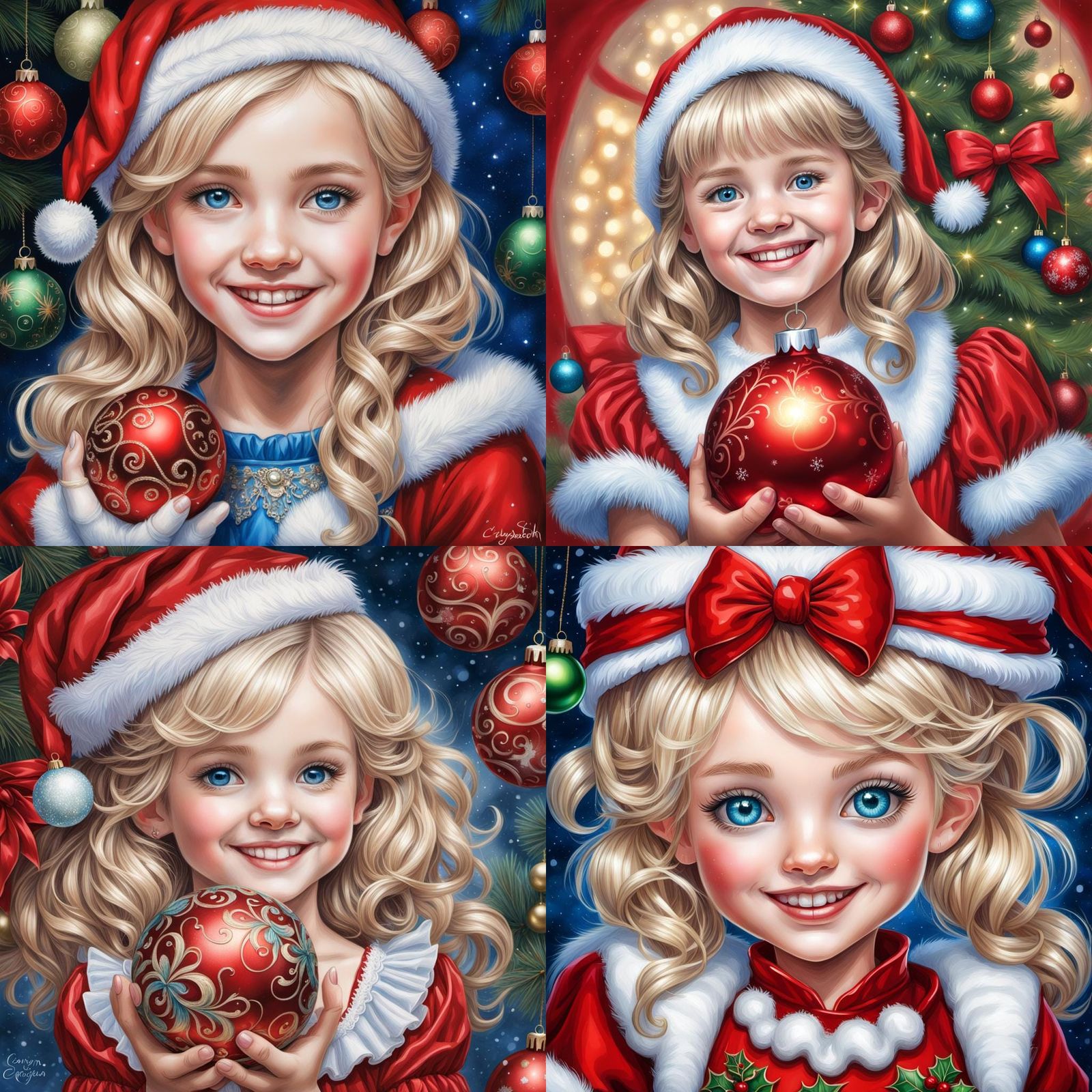 Miss Santa Claus Girl: Hyperrealistic Digital Art