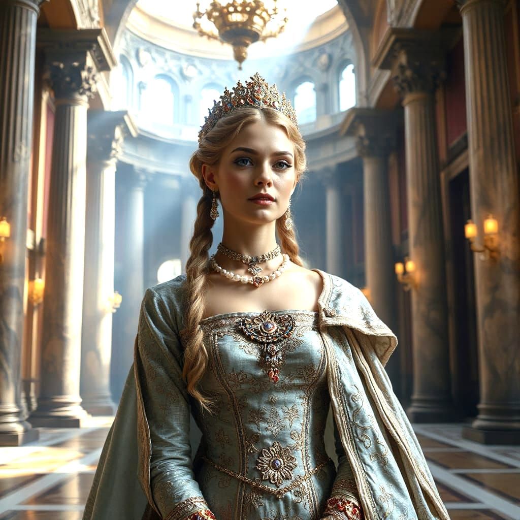 Regal Princess in Grand Royal Attire