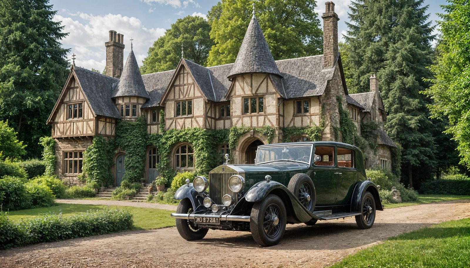 1920s Rolls Royce at Elven Cottage in Forest