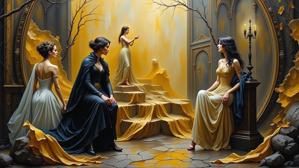 Ethereal Dreamscape in Neon-Lit Cyberpunk Style