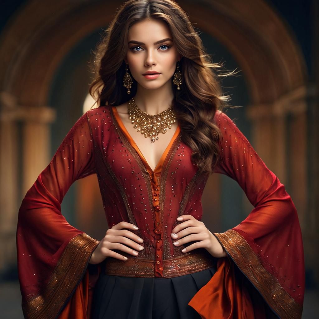 Elegant Woman's Portrait in Soft Studio Lighting