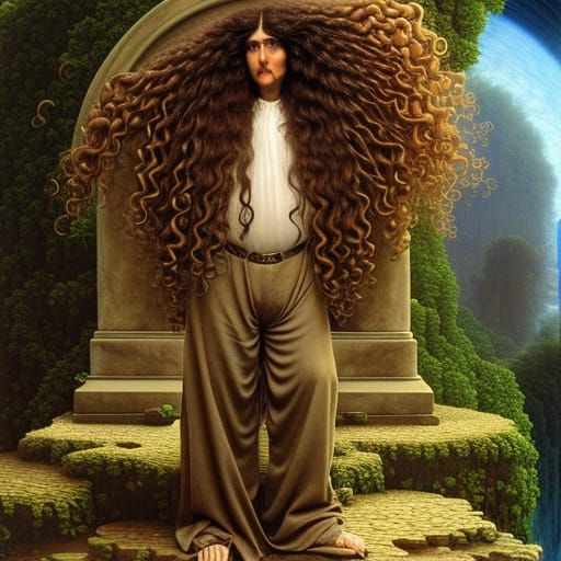 Weird Al Yankovic as Steampunk Fantasy Art
