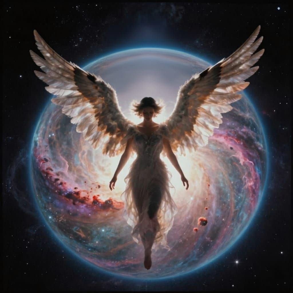 Angelic Guardian Protects Earth from Evil Entity