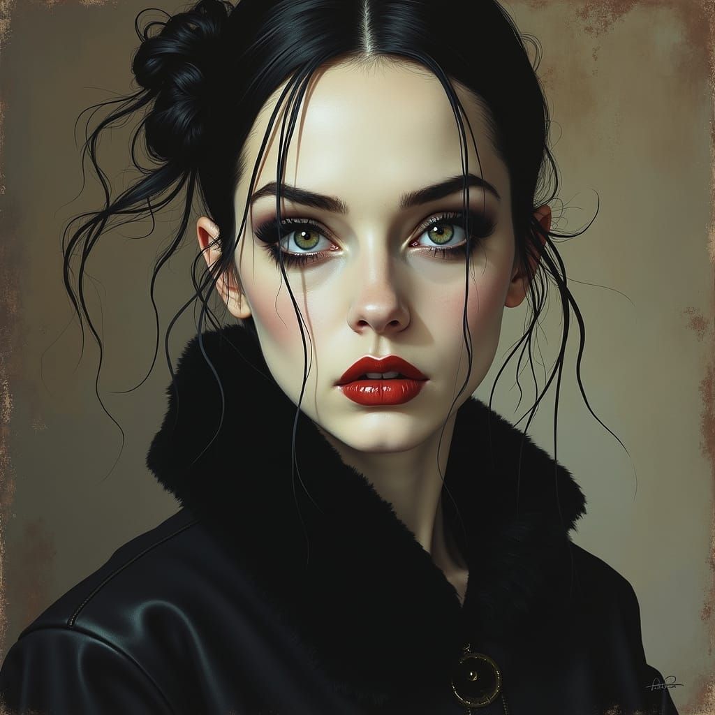 Tim Burton-Inspired Portrait