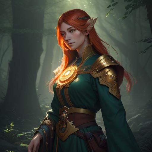 Enchanted Fairy Glen Bathed in Golden Light