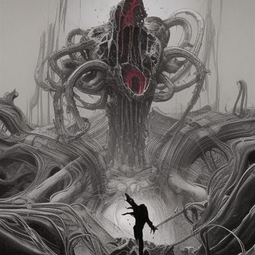 Severed Hand: Dark Gothic Horror Concept Art