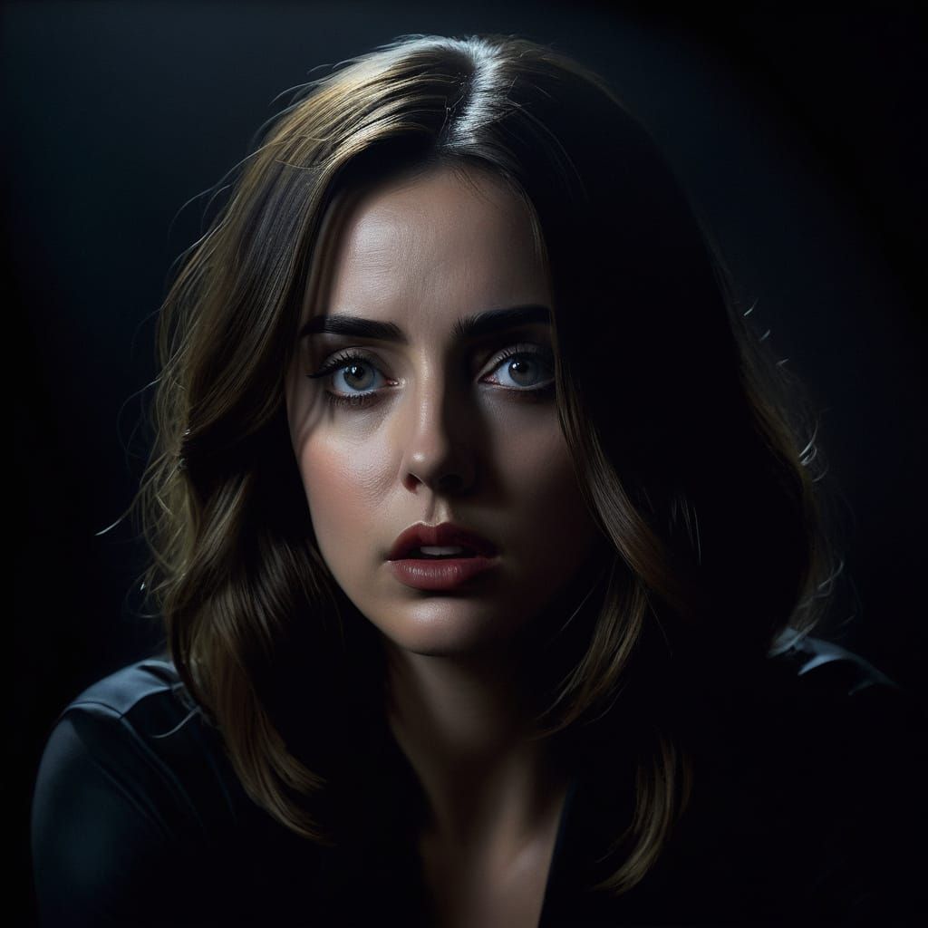 Ana in a Moody Oil Painting
