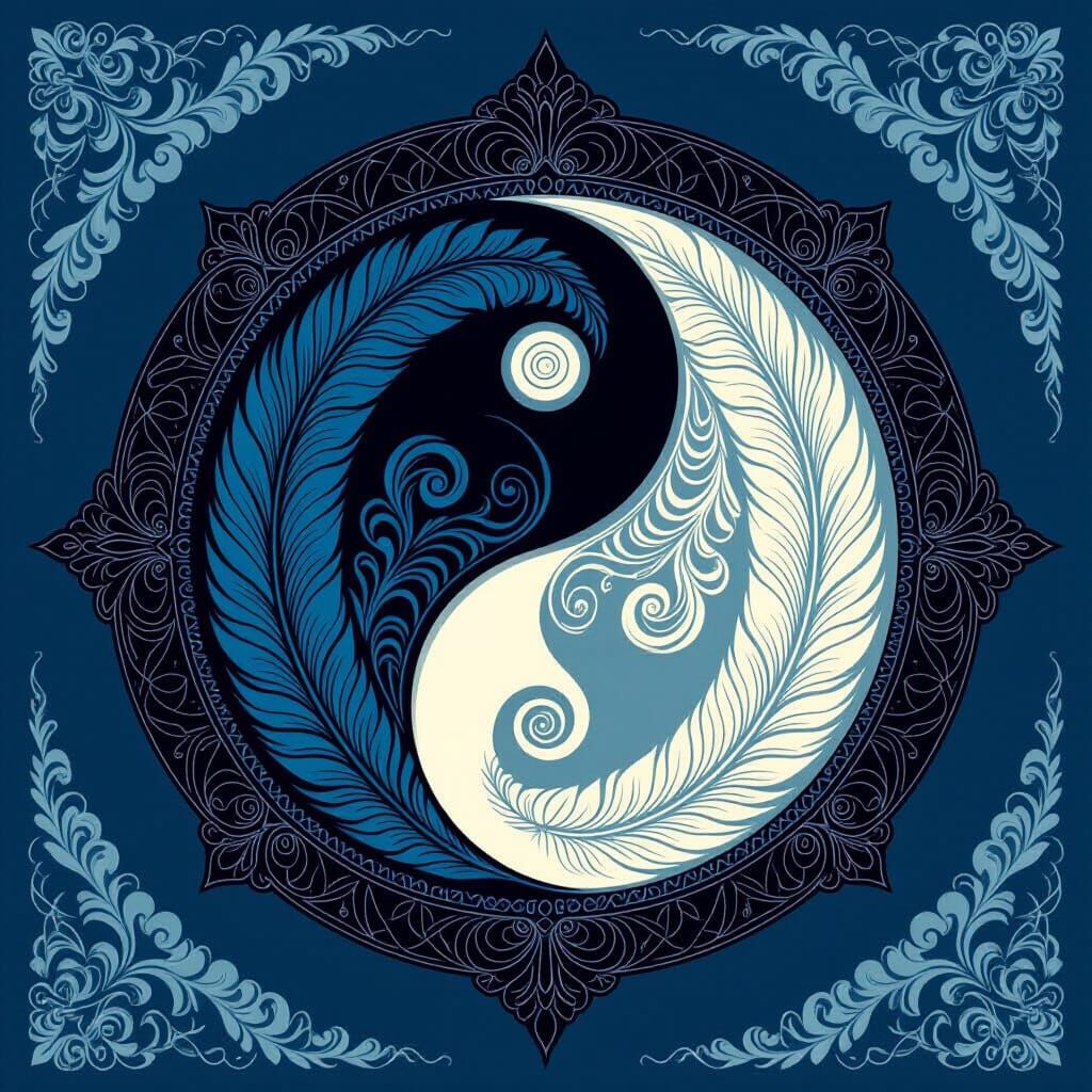 ornate yin yang