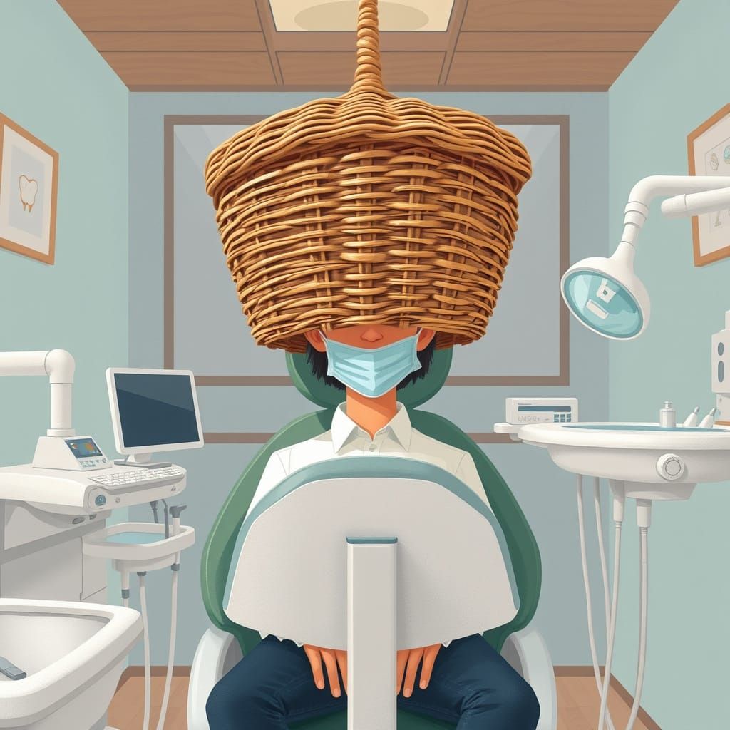 Whimsical Dentist's Dilemma: A Wicker Basket Conundrum