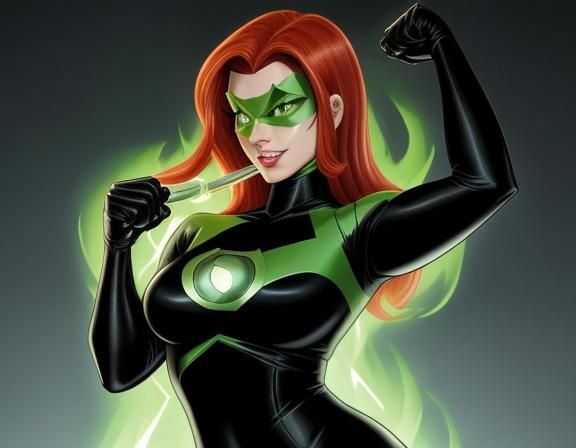 Shego as the Fantastic Four in Marvel Style