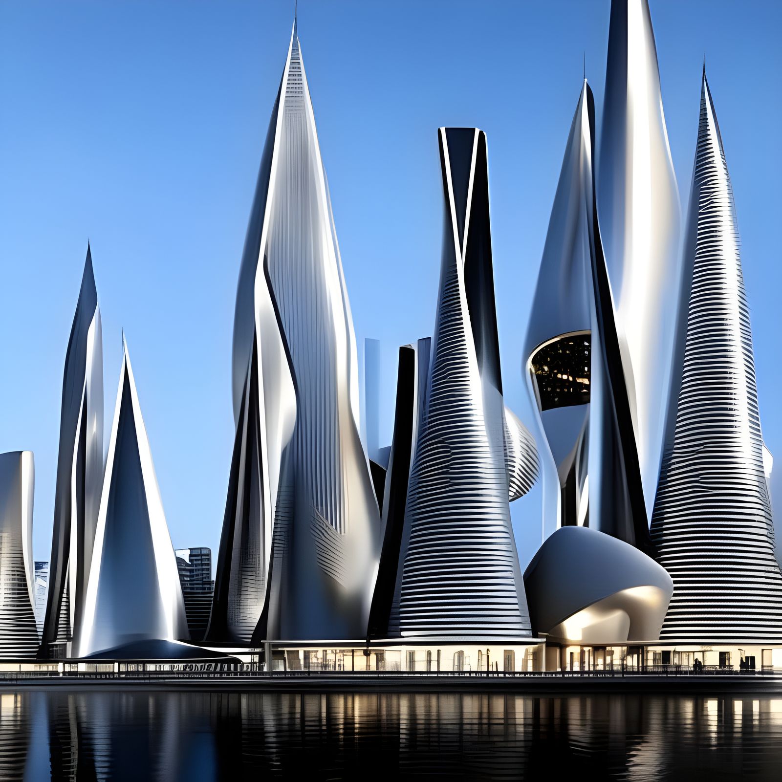 Colossal Architectural Megastructure in Hyperrealism Style