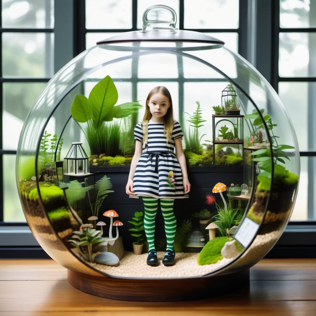 Girl in Terrarium: A Whimsical Masterpiece