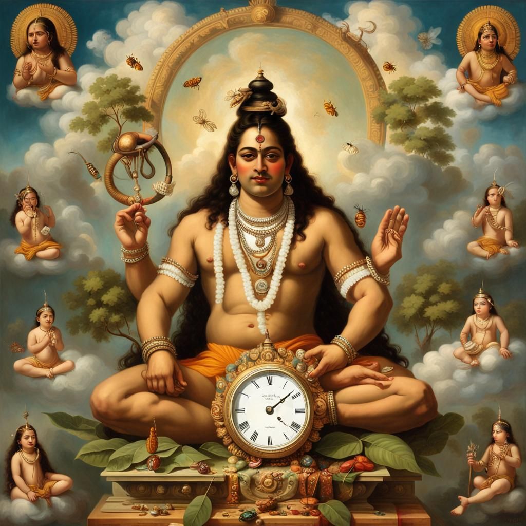 MahaDeva Shiva in Hindu Art Style