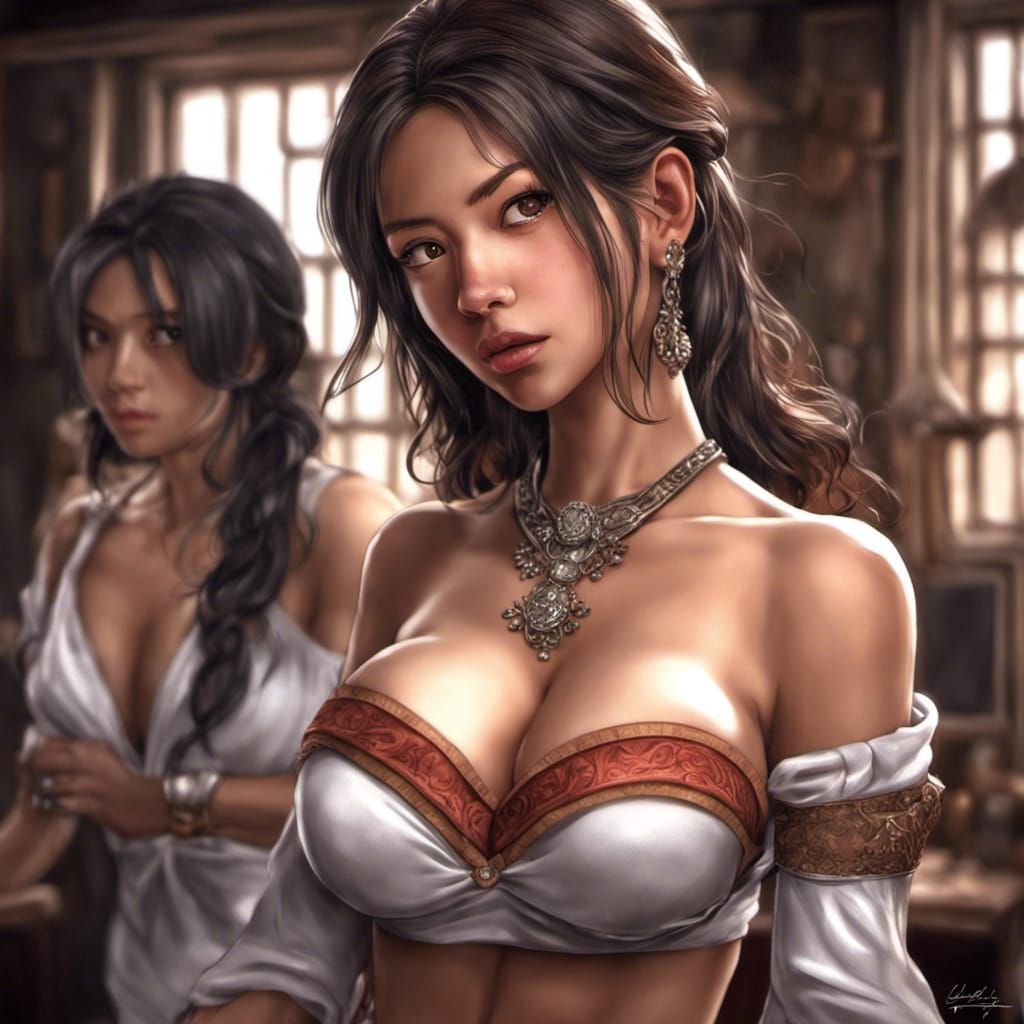 Anime Style Portrait of a Hispanic Woman