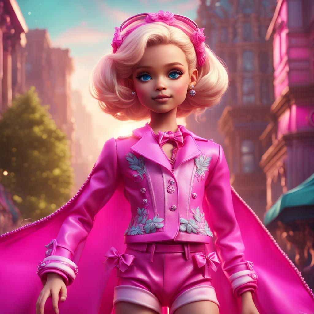 Girly Boy as Barbie: Detailed Fantasy Art