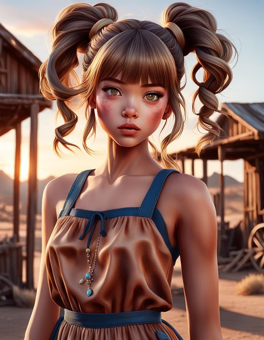 Caramel Skinned Elf in Arizona Ghost Town