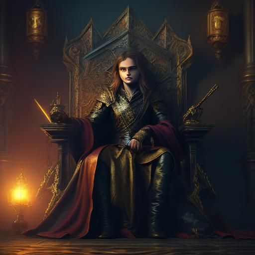 Empress on Chert Throne: Fantasy Concept Art