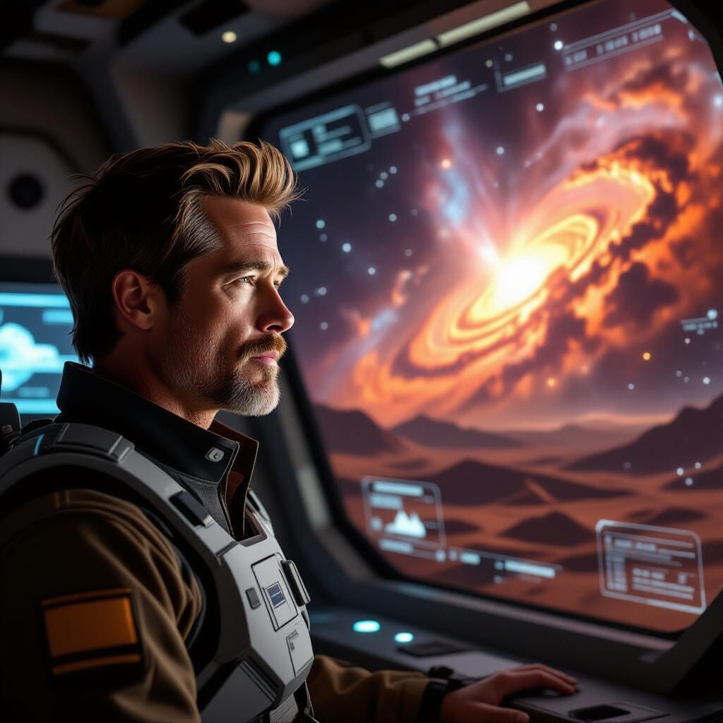 Brad Pitt as Astrophysicist on Mars Colony