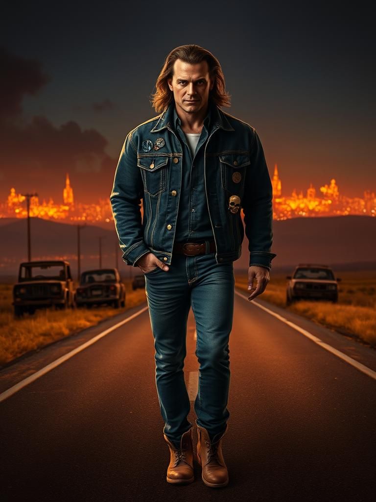 Randall Flagg: Dark Fantasy Figure on a Desolate Road