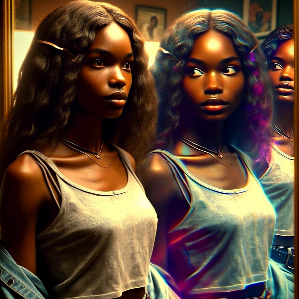 Alter Ego Reflected: A Portrait in Light and Shadow