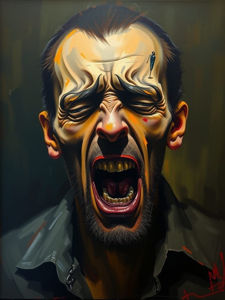 the anguished man painting