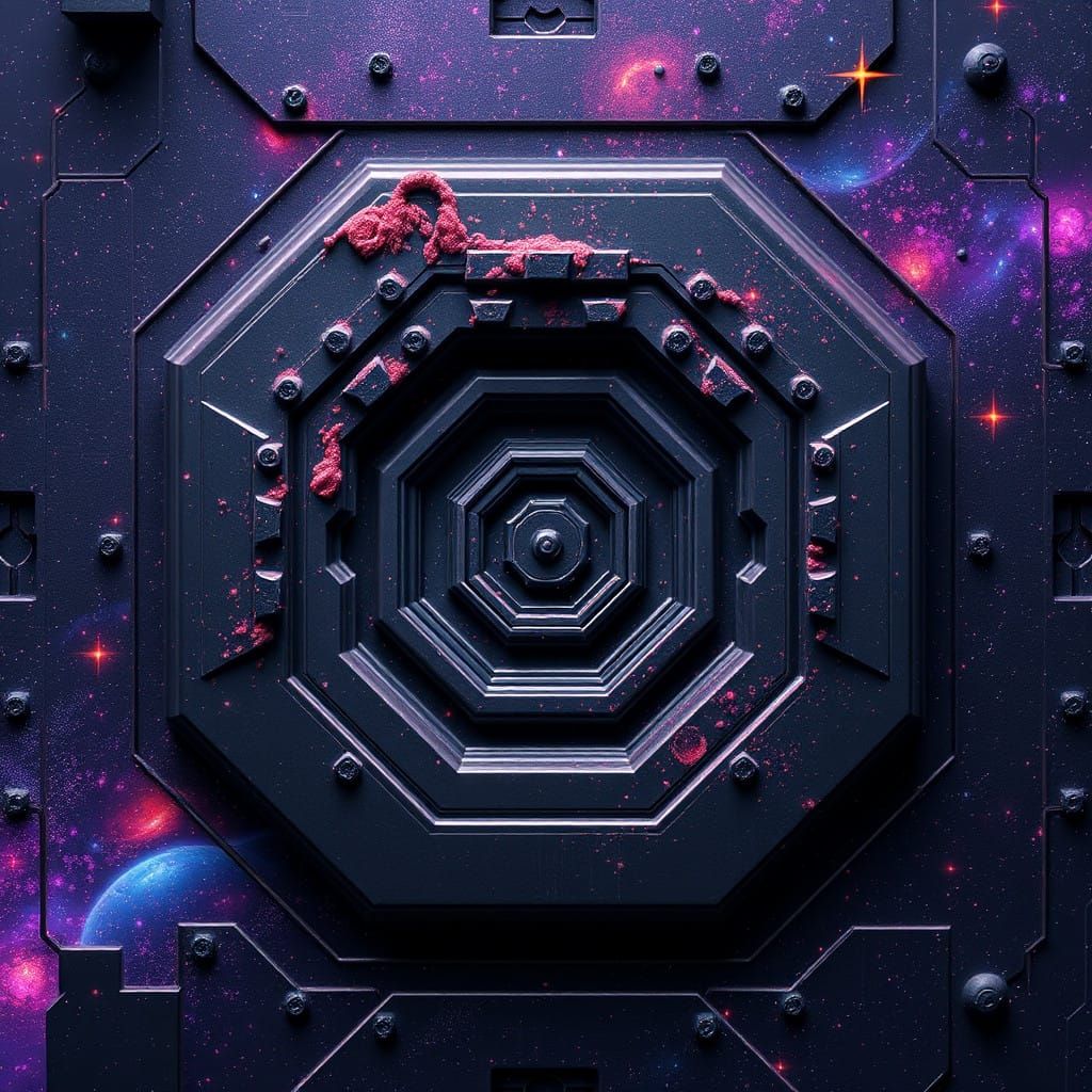 Galactic Mosaic: A Kaleidoscope of Shapes in a Fantasy Galax...